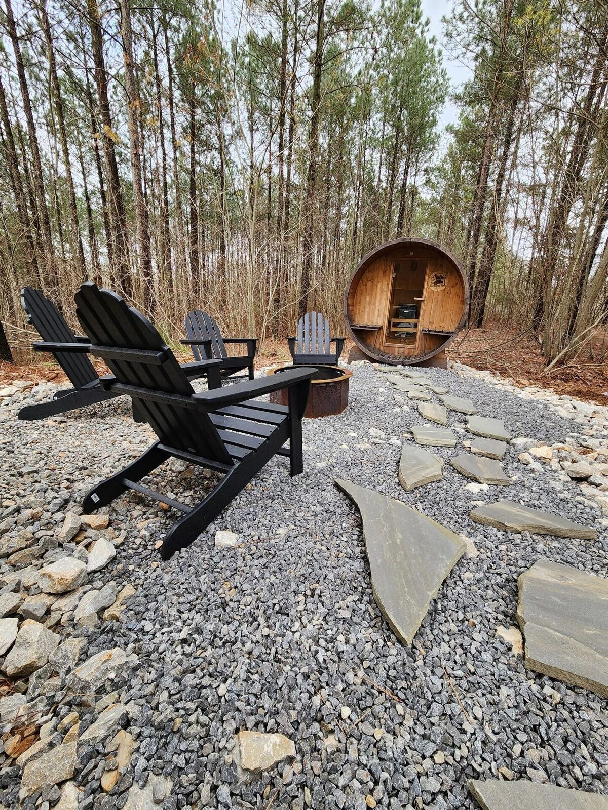 On-site sauna available to guests at Sasquatch Farm RV Park