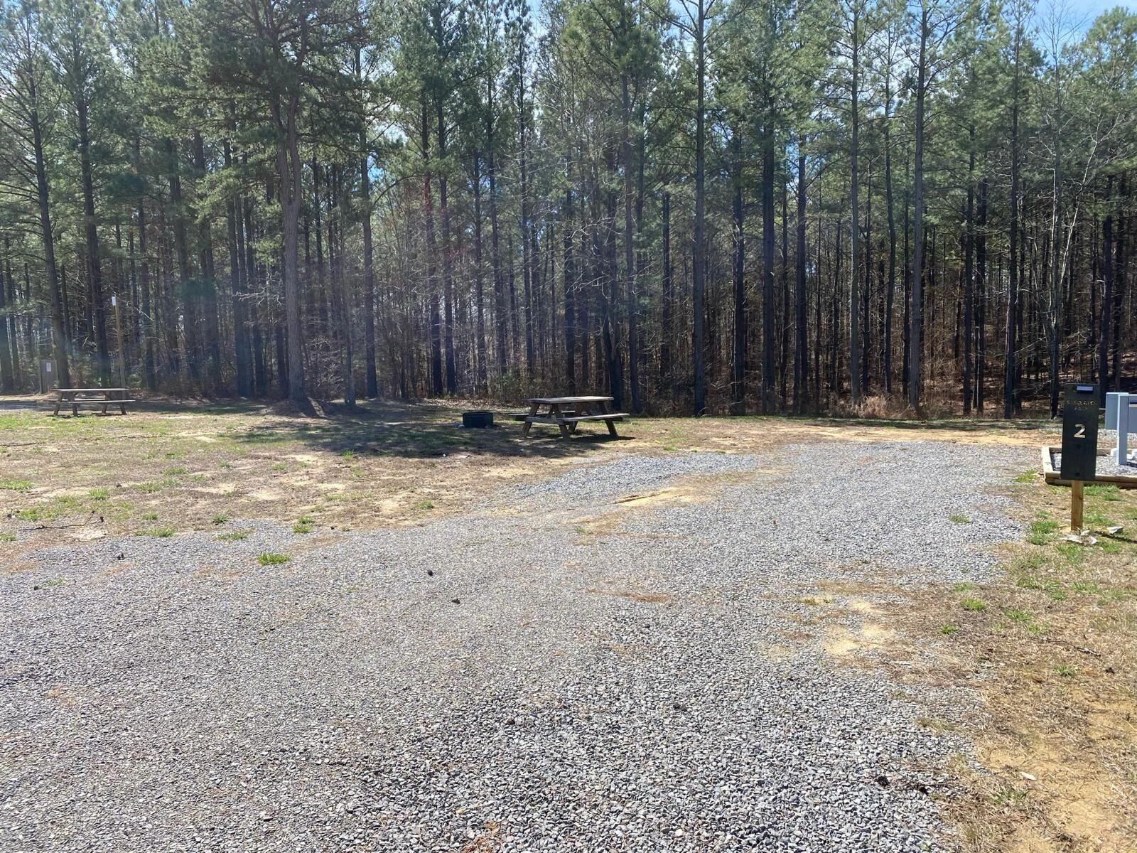 RV site number 2 at Sasquatch Farm RV Park